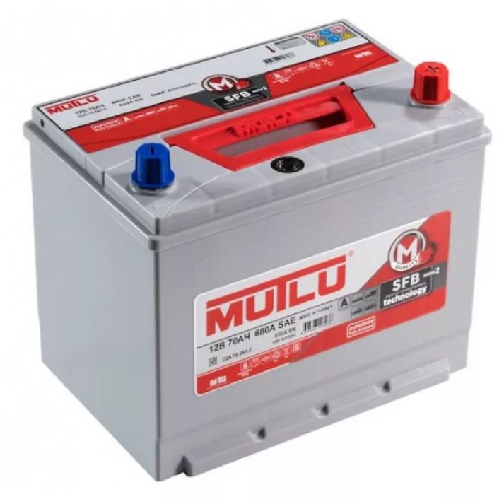 Аккумулятор MUTLU 70 А/ч обр.п D26L (D26.70.063 C-12V 70 630 (EN), 57012 нижнее крепление)